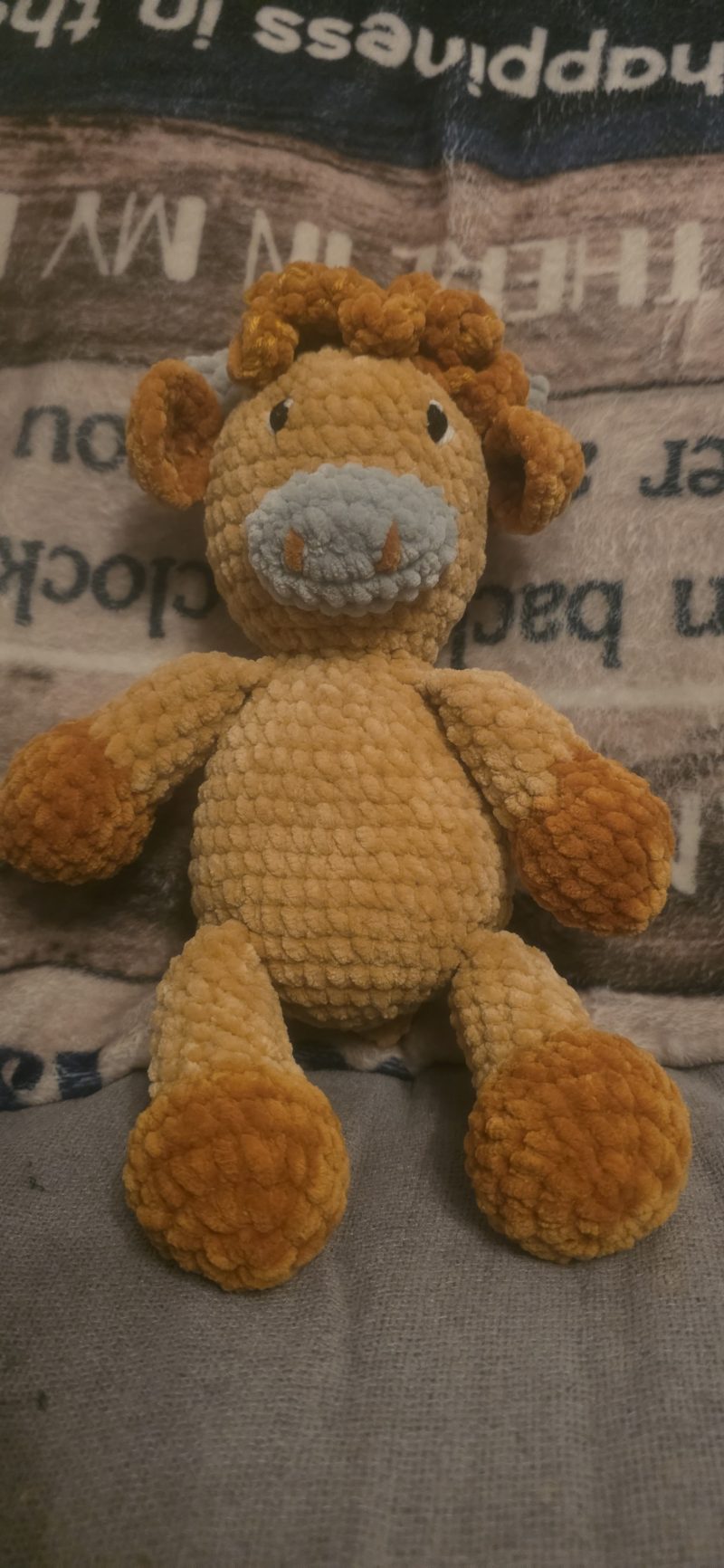 Downloadable PDF Pattern for a Highland Cow Plushie Amigurumi