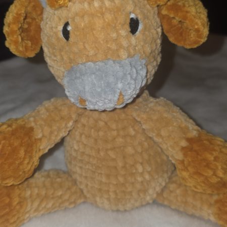 Downloadable PDF Pattern for a Highland Cow Plushie Amigurumi