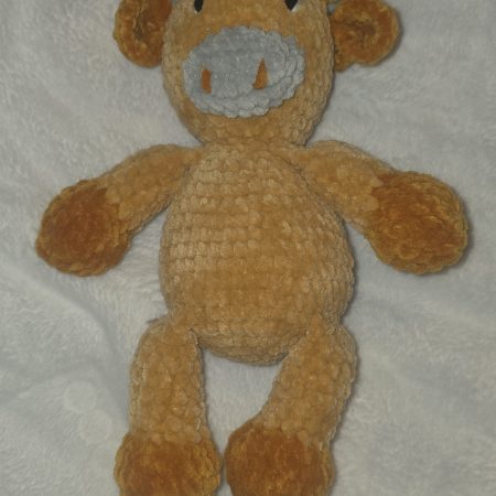 Downloadable PDF Pattern for a Highland Cow Plushie Amigurumi