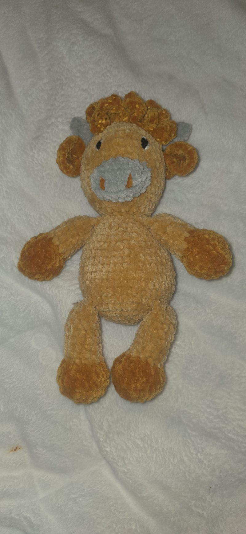 Downloadable PDF Pattern for a Highland Cow Plushie Amigurumi