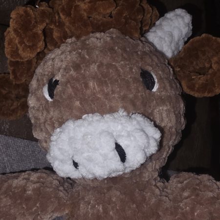 Downloadable PDF Pattern for a Highland Cow Plushie Amigurumi