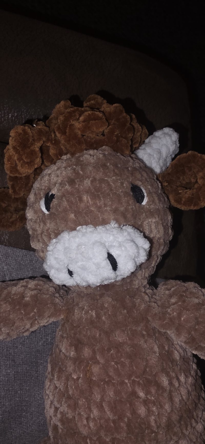 Downloadable PDF Pattern for a Highland Cow Plushie Amigurumi