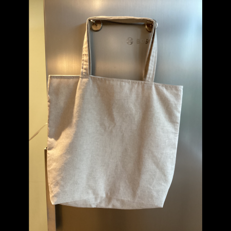 Really Cute Bunny Rabbit Print, Linen Look Fabric Tote/Shopping Bag, Lined