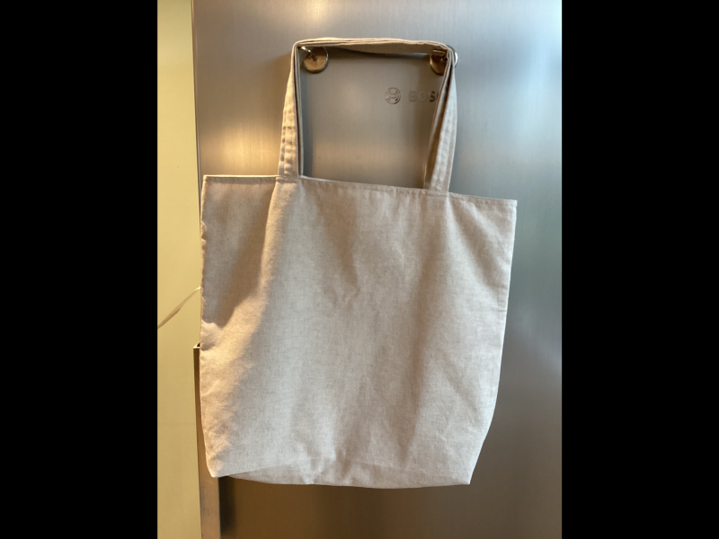 Really Cute Bunny Rabbit Print, Linen Look Fabric Tote/Shopping Bag, Lined