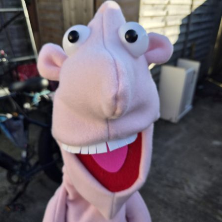 Naked pink puppet