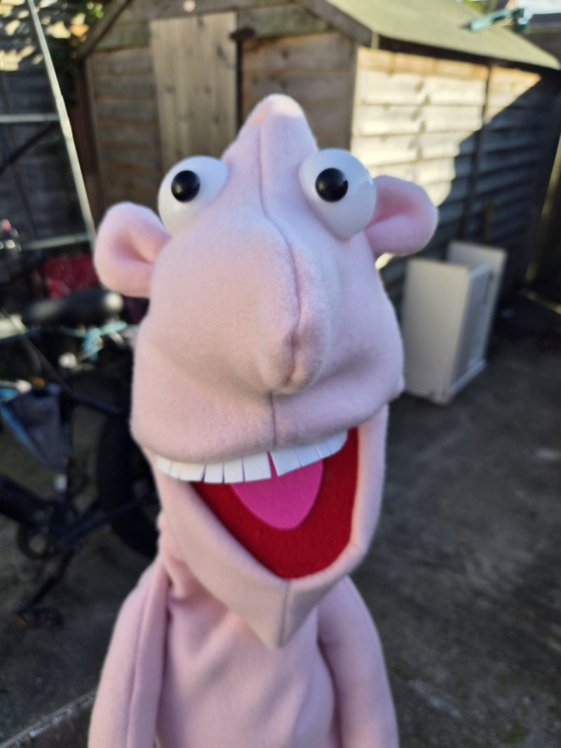 Naked pink puppet