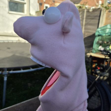 Naked pink puppet