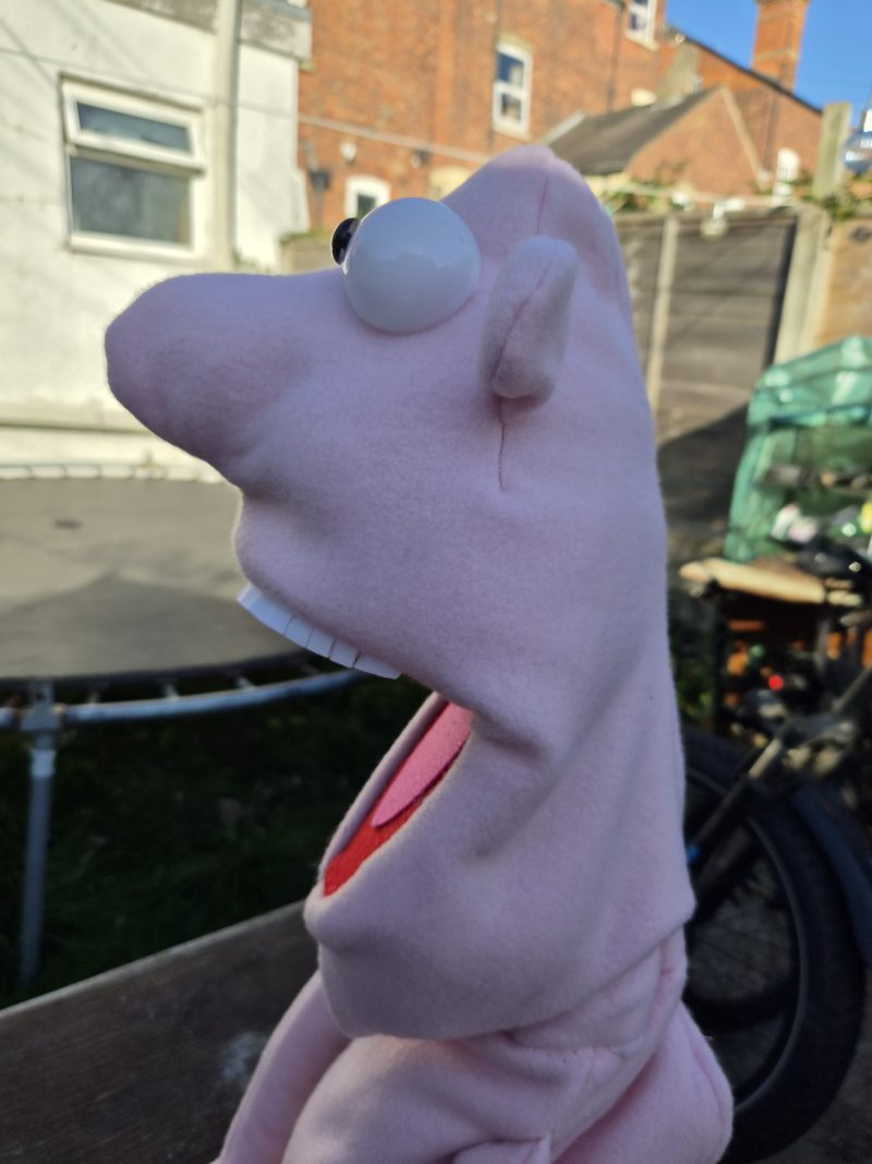 Naked pink puppet