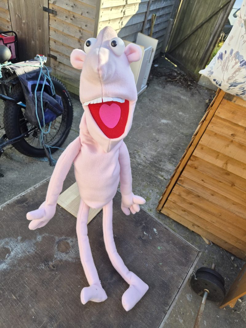 Naked pink puppet