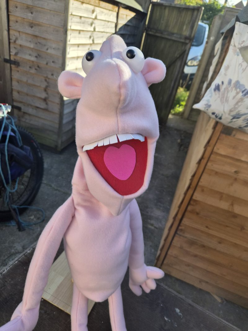 Naked pink puppet