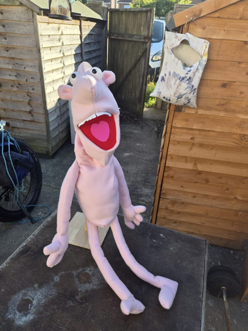Naked pink puppet