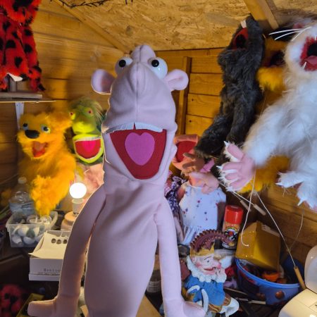 Naked pink puppet