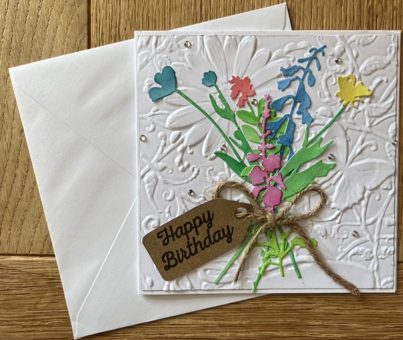 Flower bouquet greeting card