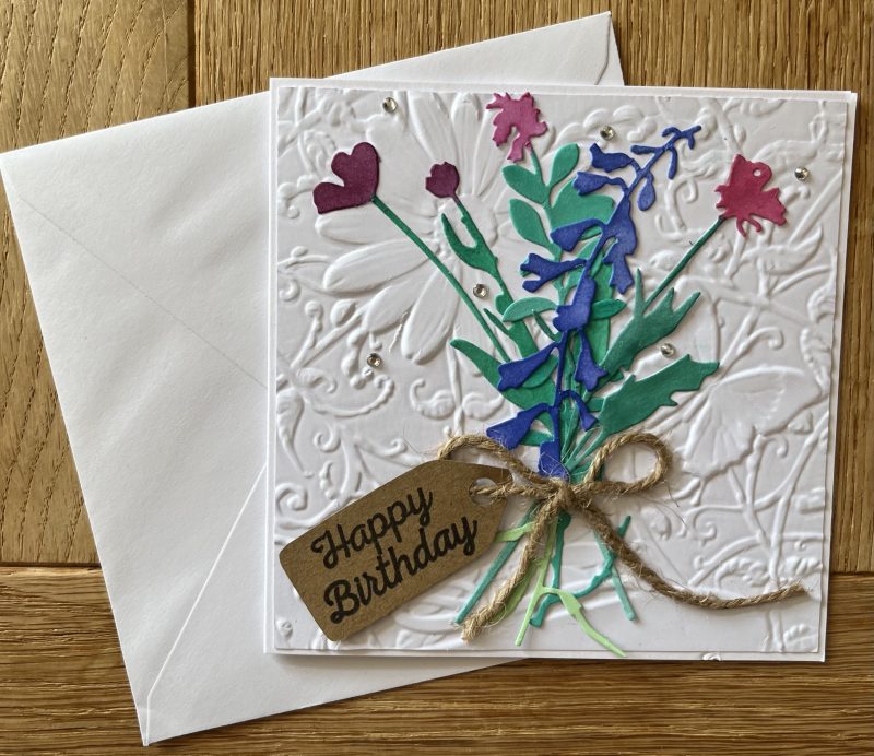 Flower bouquet greeting card