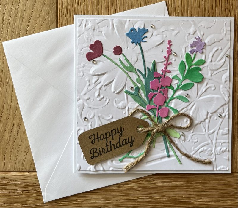 Flower bouquet greeting card