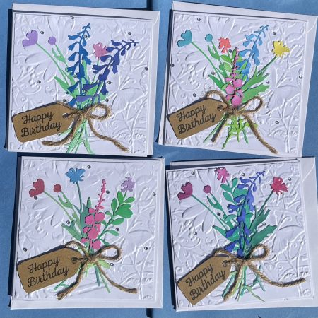 Flower bouquet greeting card