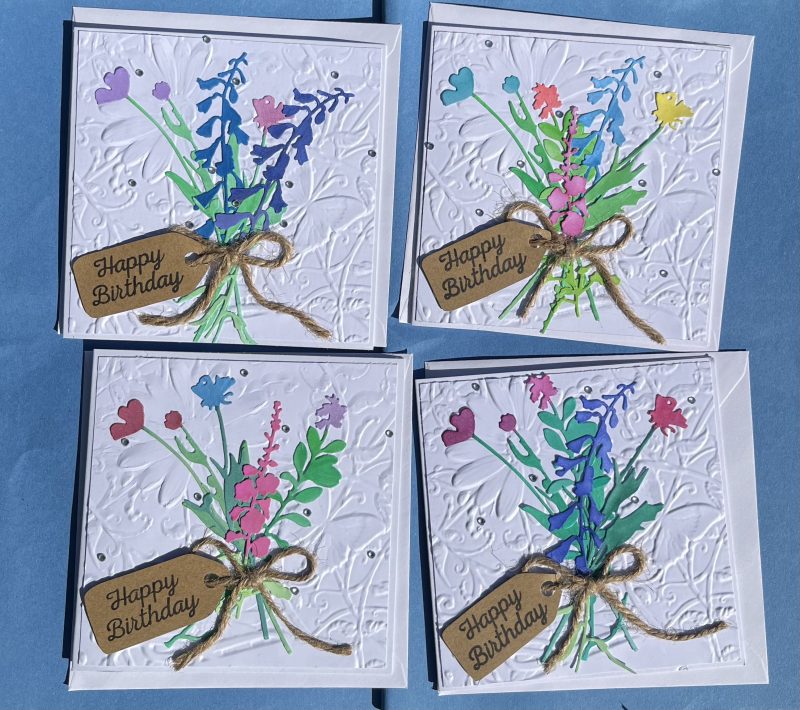 Flower bouquet greeting card