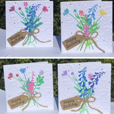 Flower bouquet greeting card
