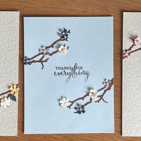 Thank you card: blossom branch