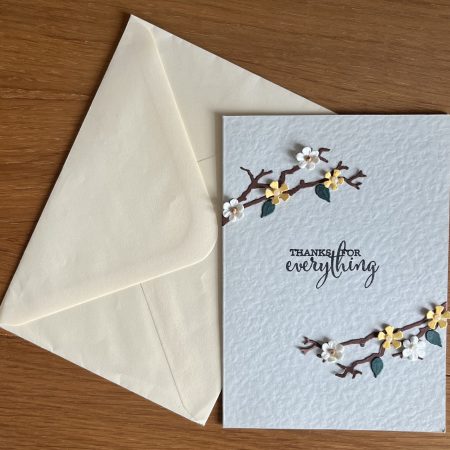 Thank you card: blossom branch