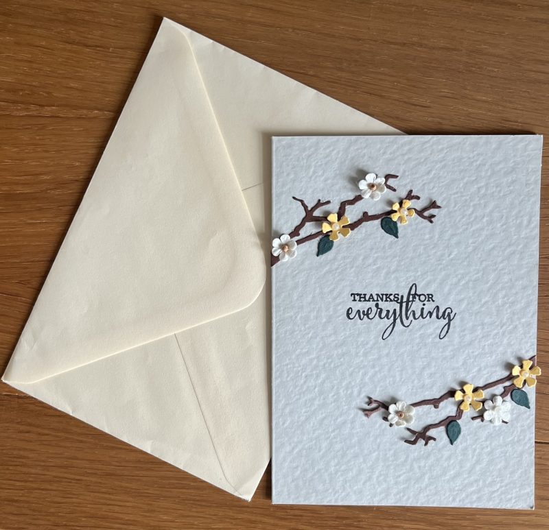 Thank you card: blossom branch