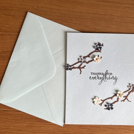Thank you card: blossom branch