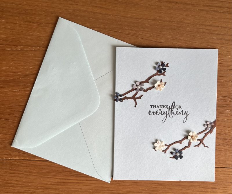 Thank you card: blossom branch