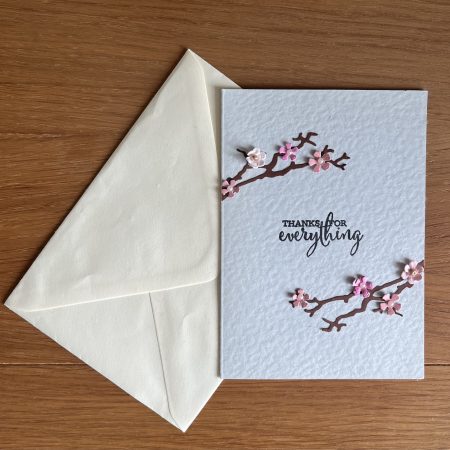Thank you card: blossom branch