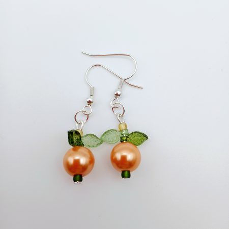 Autumn Accents Orange Pumpkin style earrings