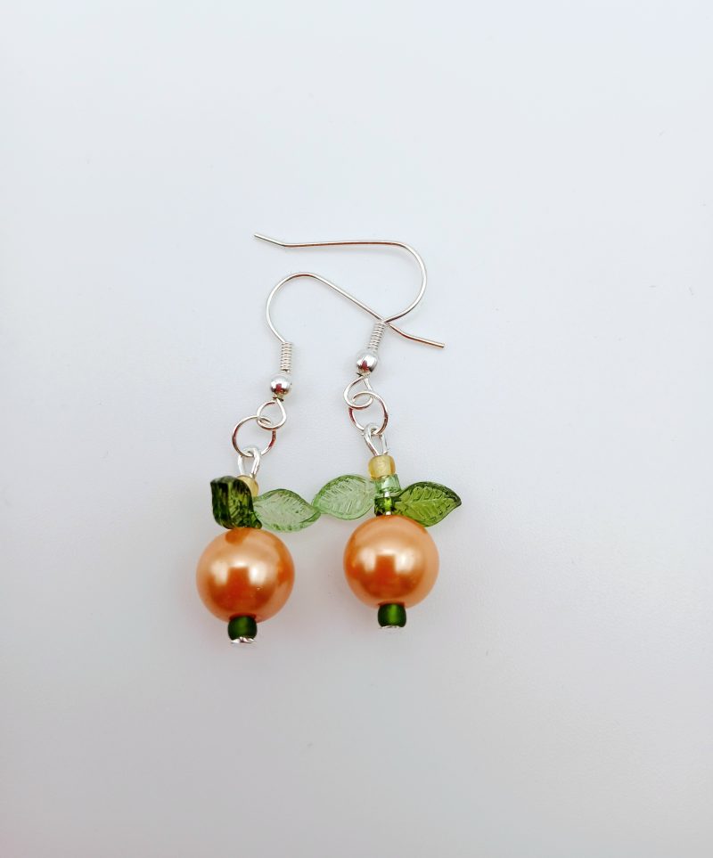 Autumn Accents Orange Pumpkin style earrings