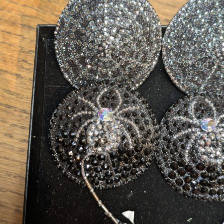 Handmade burlesque nipple tassels and pasties web and spider