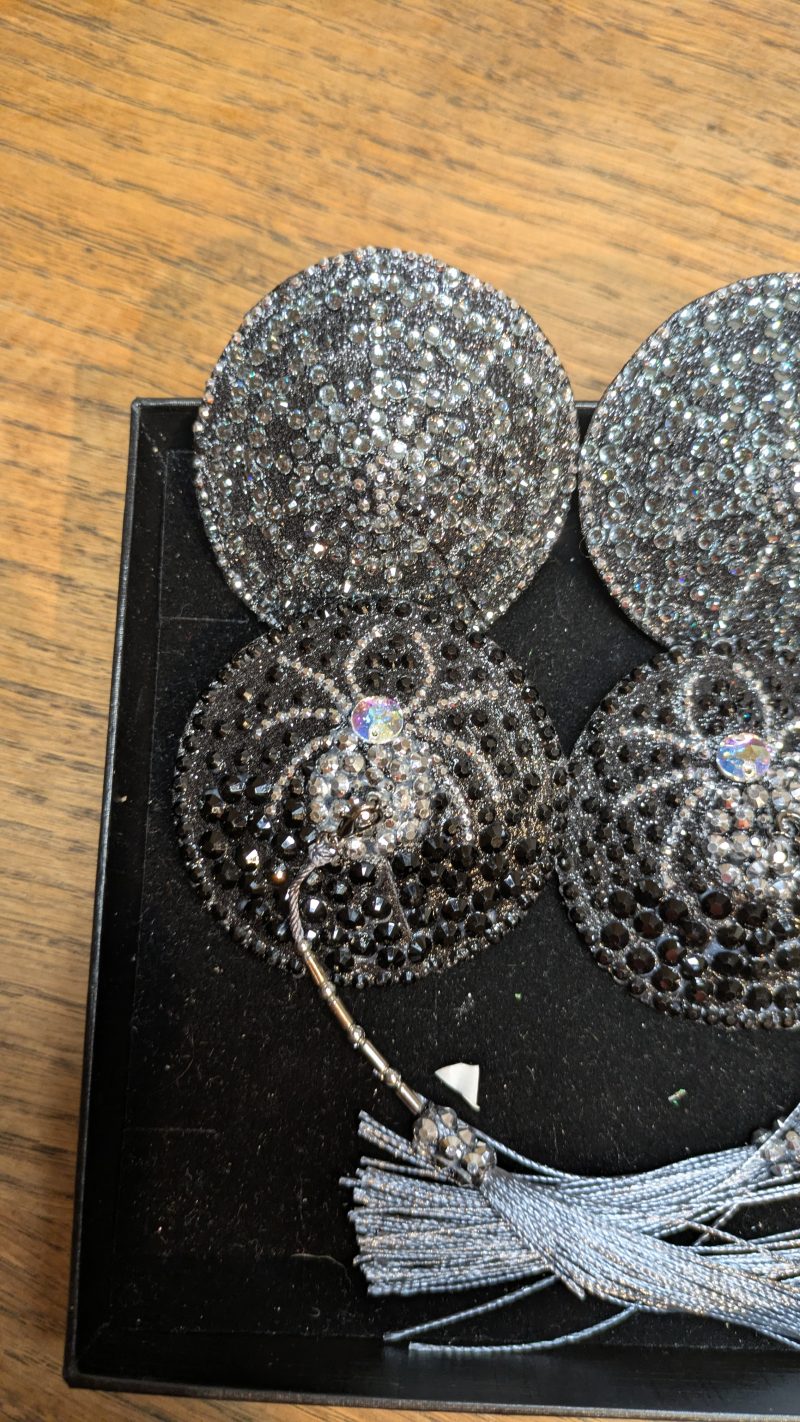 Handmade burlesque nipple tassels and pasties web and spider