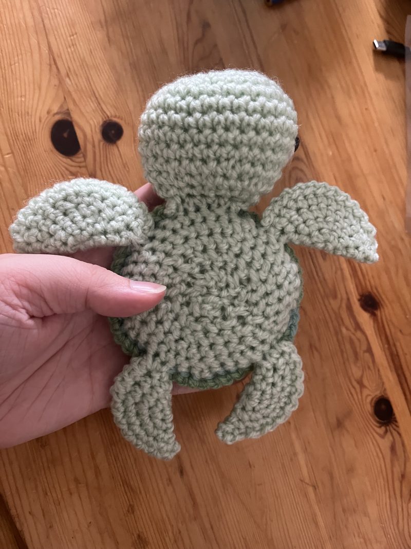 Handmade crotchet turtle