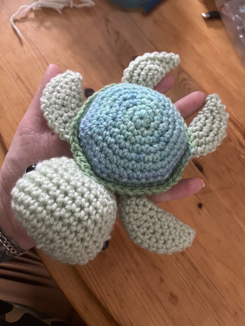 Handmade crotchet turtle