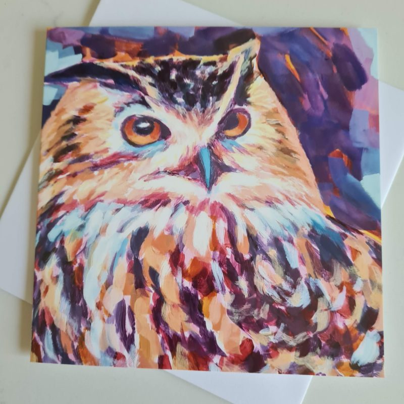 Pack of four bird cards printed from my impressionist style paintings