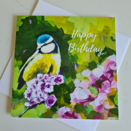 Pack of four bird cards printed from my impressionist style paintings