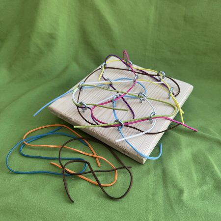 Wood Lace Threading Busy Board