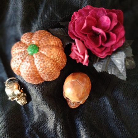 Hand-made pumpkin with sequins