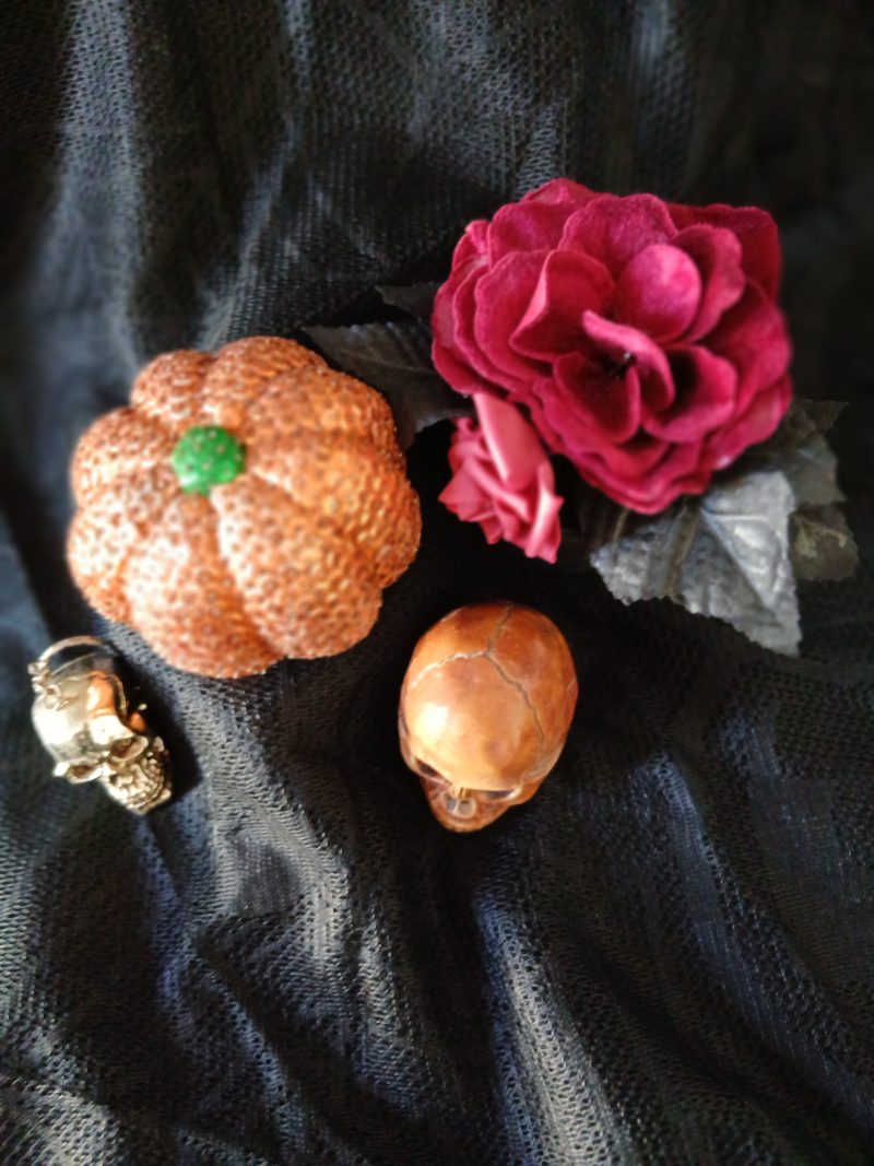 Hand-made pumpkin with sequins