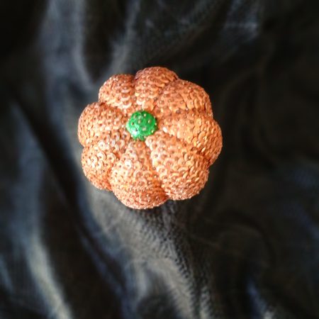 Hand-made pumpkin with sequins