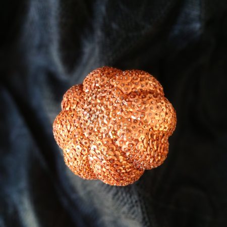 Hand-made pumpkin with sequins