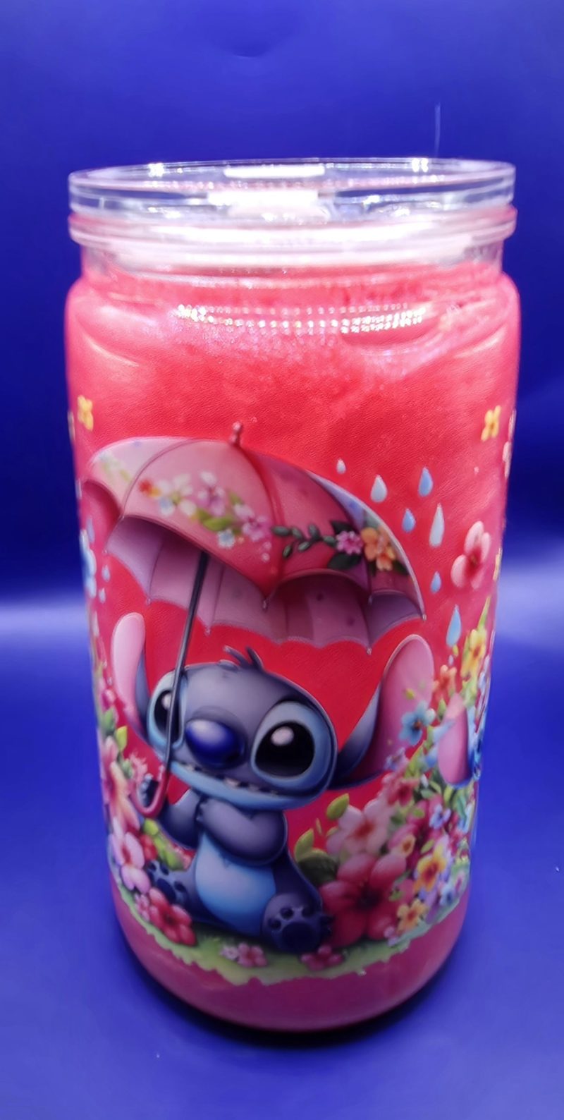 Stitch mica powder tumbler