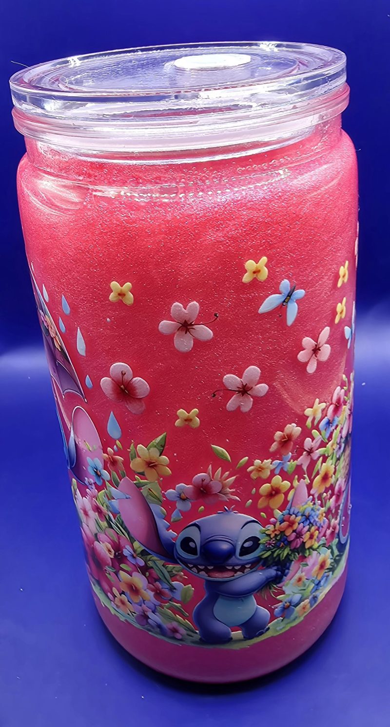 Stitch mica powder tumbler