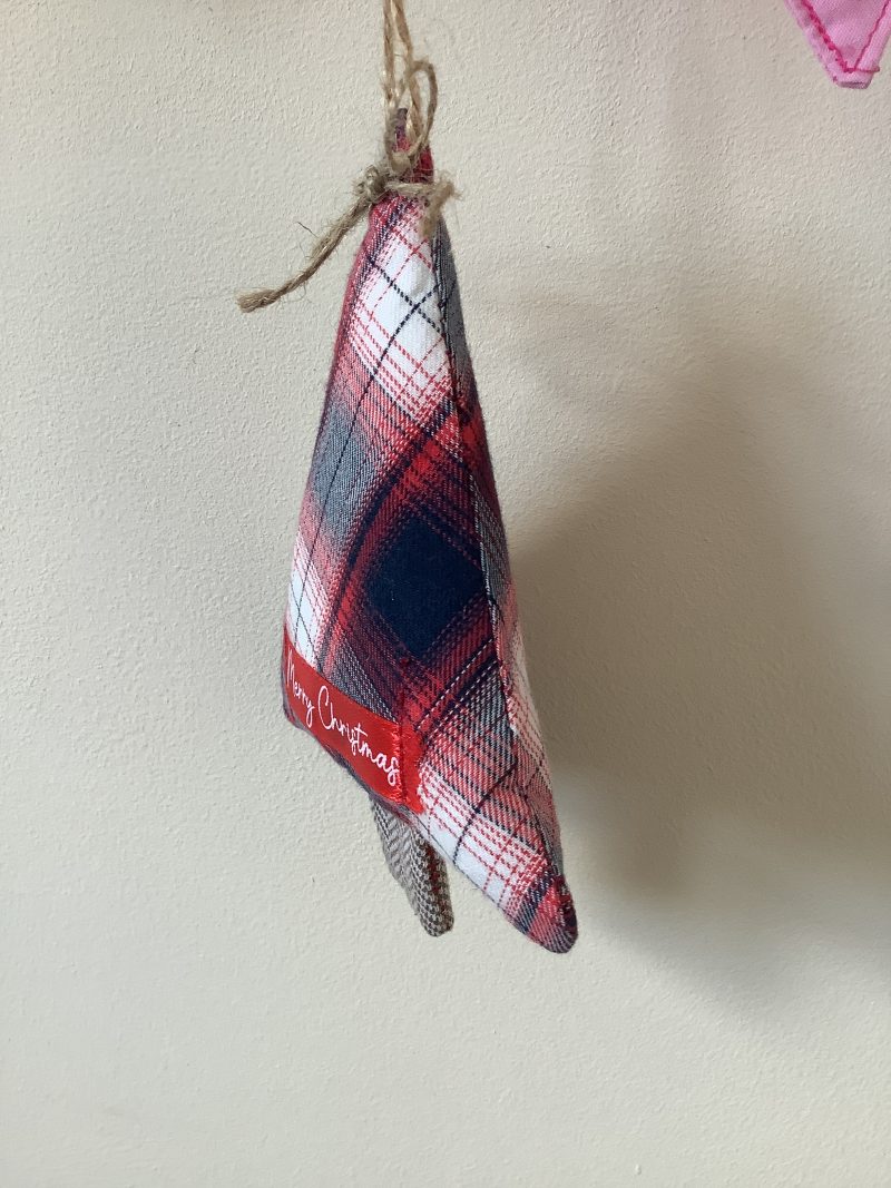 Hand made two pack Christmas tree hanging decorations