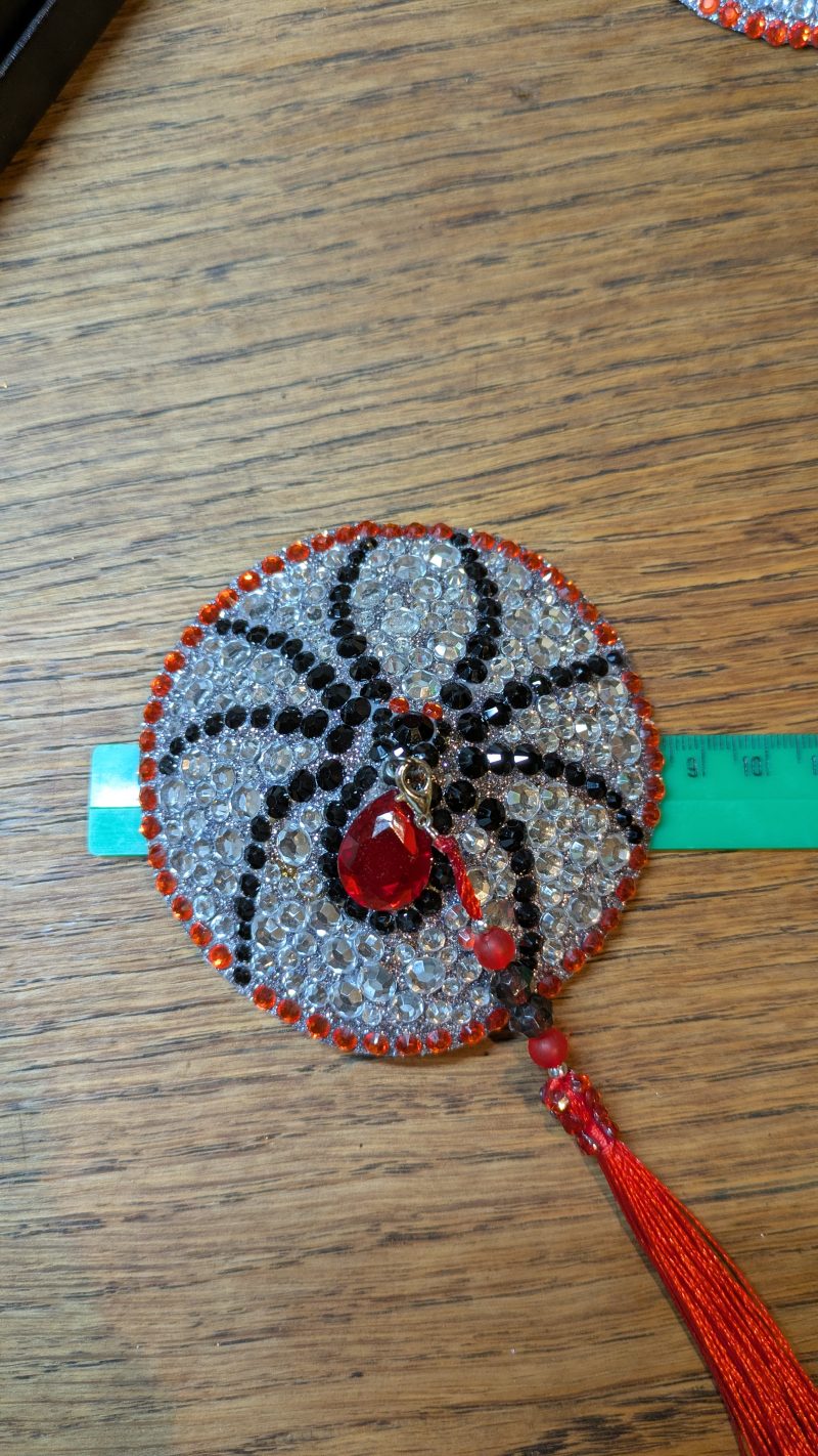 Handmade burlesque nipple tassels black and red spider