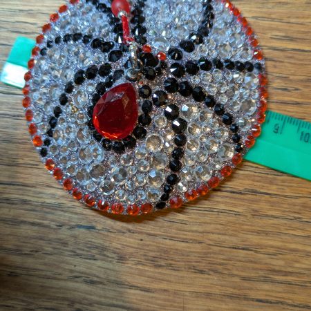 Handmade burlesque nipple tassels black and red spider