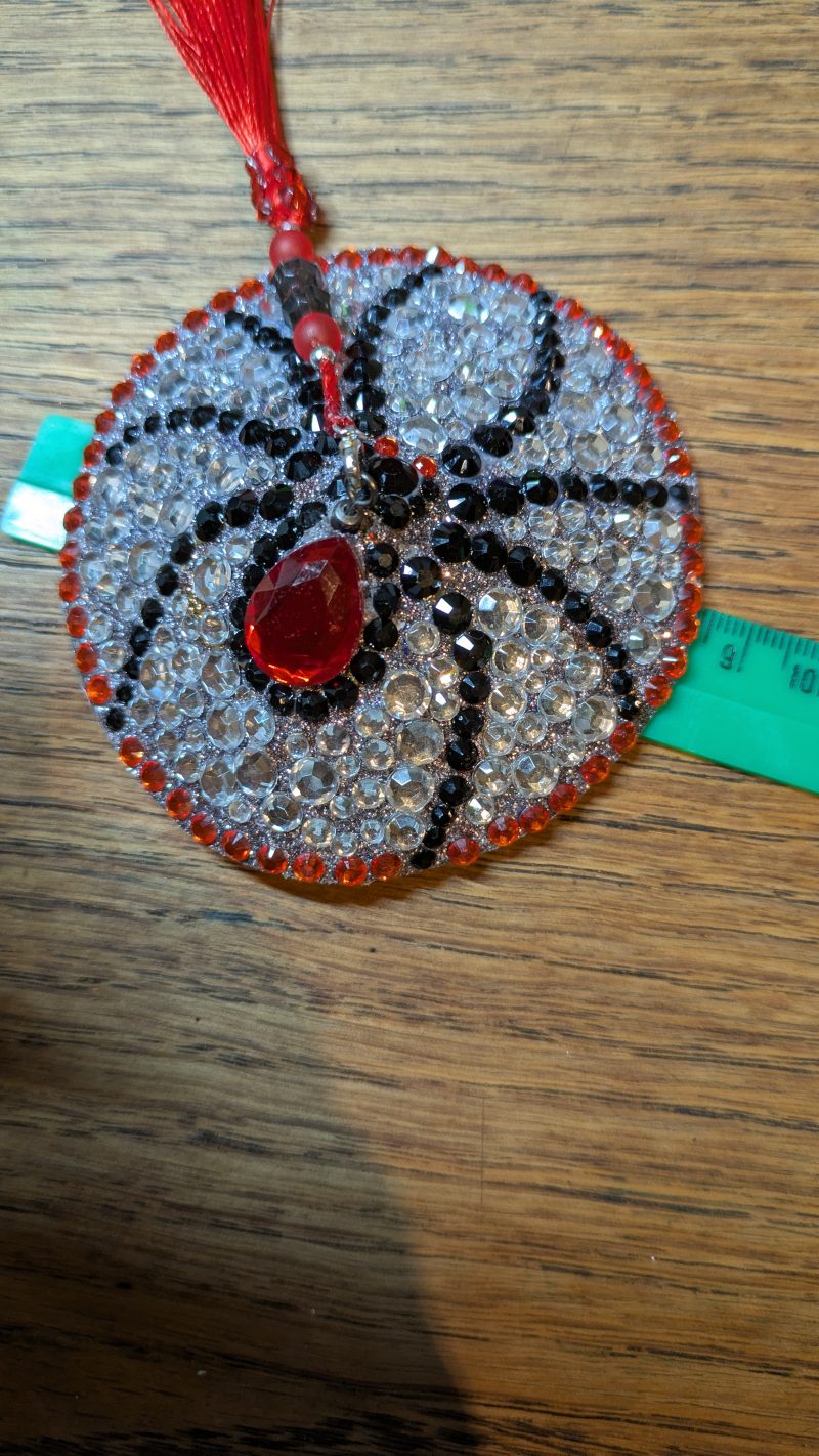 Handmade burlesque nipple tassels black and red spider