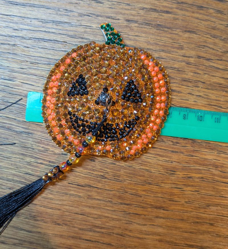 Handmade burlesque nipple tassels jack-o'-lantern pumpkin
