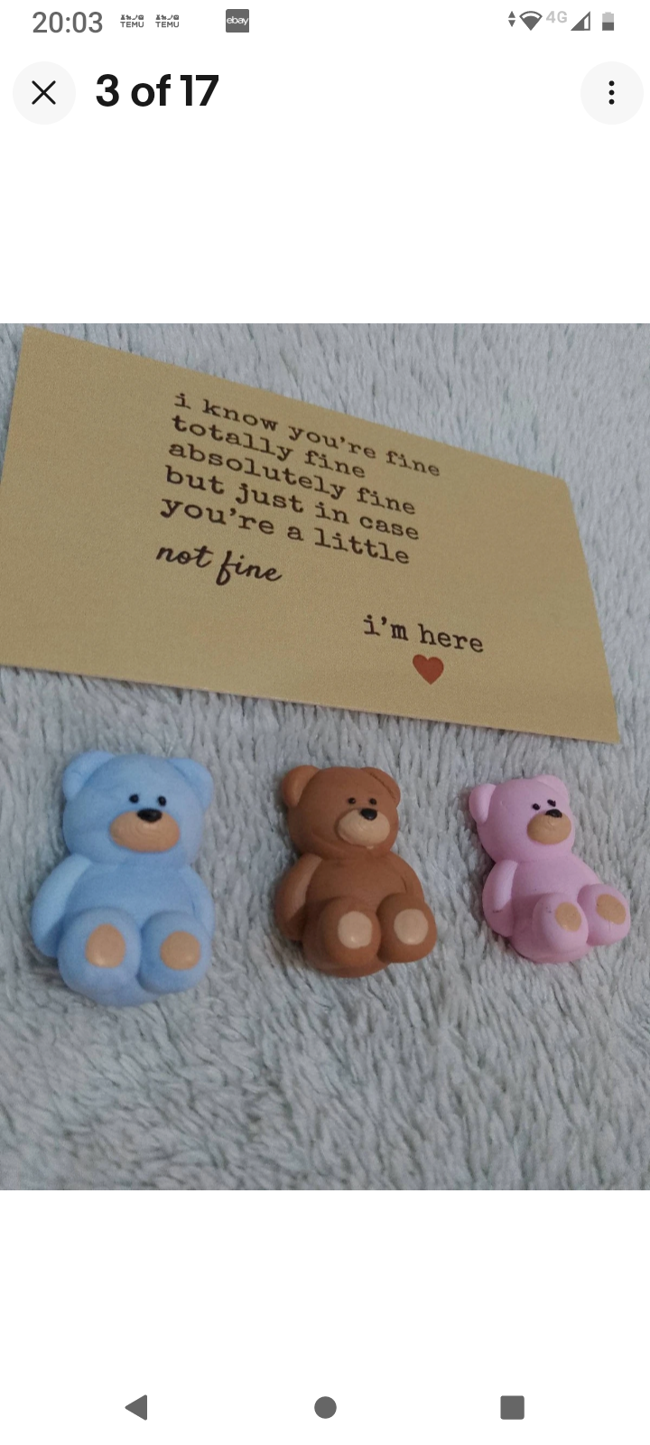 Handmade polymer clay pocket hugs