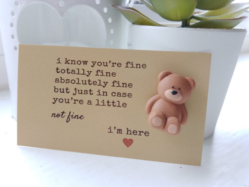 Handmade polymer clay pocket hugs